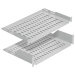 Полиця MIRSAN 19", 2U, консольна, глибина 350 мм, чорна