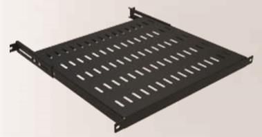 Полиця MIRSAN19", 1U, регульована 500-600 мм, сіра