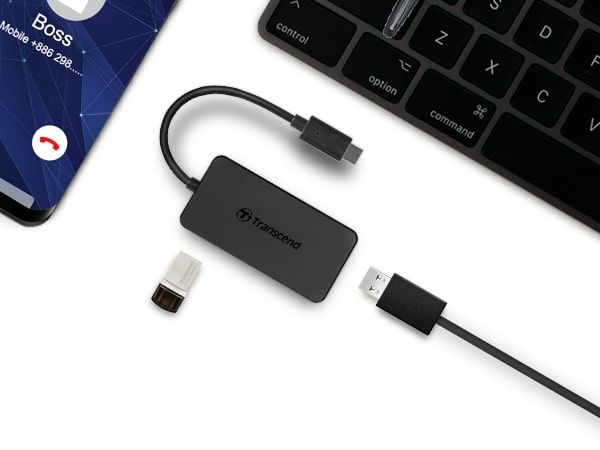 Хаб Transcend USB 3.1 Type-C > 4xUSB 3.1 Type-A пасивный