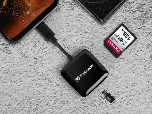 Кардрідер Transcend USB 3.2 Type-C > microSD/SD Чорний