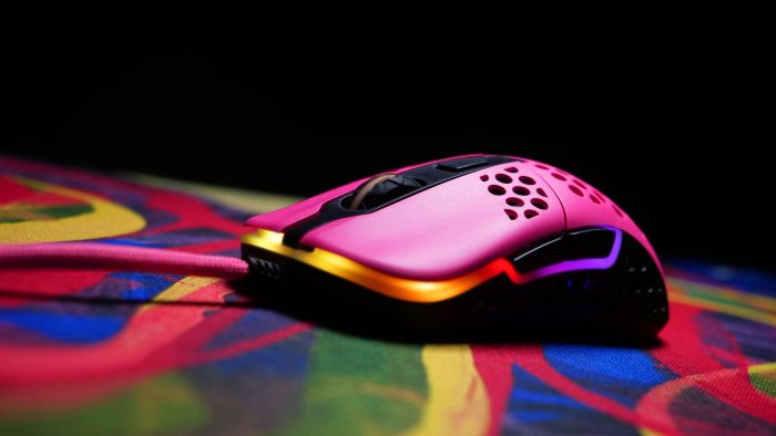 Мышь Xtrfy M42, USB-A, RGB, Рожевий