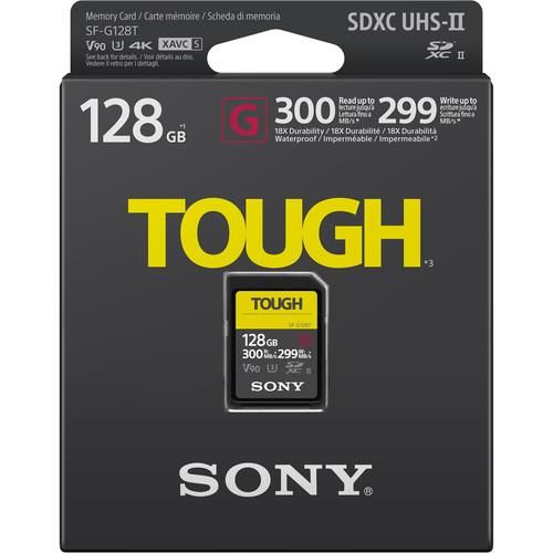 Sony 128GB SDXC C10 UHS-II U3 V90 R300/W299MB/s Tough