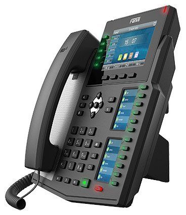 IP-Phone  2xGE LAN, 1xUSB-A, BT 4.2, SIP, VPN, PoE, 4.3" color screen Fanvil X6U