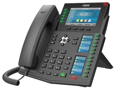 IP-Phone  2xGE LAN, 1xUSB-A, BT 4.2, SIP, VPN, PoE, 4.3" color screen Fanvil X6U