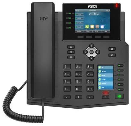 IP-Phone  2xGE LAN, 1xUSB-A, BT 4.2, SIP, VPN, PoE, 3.5" color screen Fanvil X5U