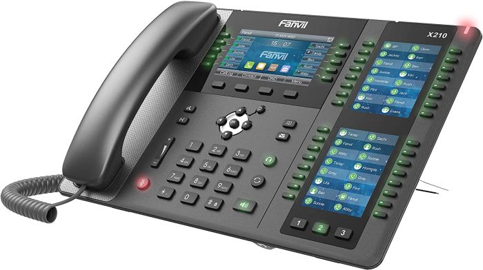 Телефон IP   2xGE LAN, 1xUSB-A, BT 4.2, 20 SIP line, 106 DSS клавіш, PoE, 4.3" кольоровий екран Fanvil X210