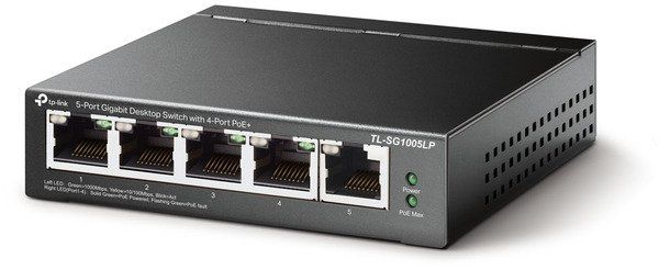 Комутатор TP-LINK  5xGE (4xPoE), 40Вт, Некерований TP-Link TL-SG1005LP