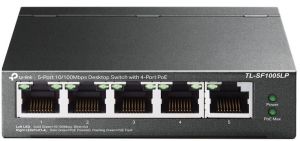 Комутатор TP-LINK  5x1FE (4xPoE), 41Вт, Некерований TP-Link TL-SF1005LP