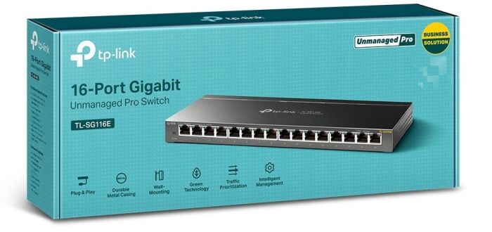 TP-LINK Switch  16xGE, WebSmart TP-Link TL-SG116E