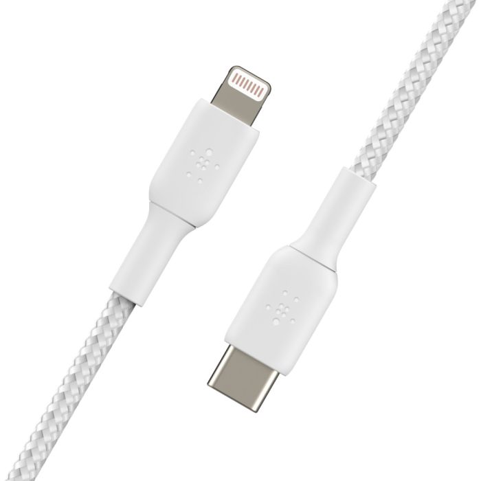 Belkin сable USB-С > Lightning charge/data, 1m, Type-C, BRAIDED, white