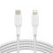 Belkin сable USB-С > Lightning charge/data, 1m, Type-C, BRAIDED, white