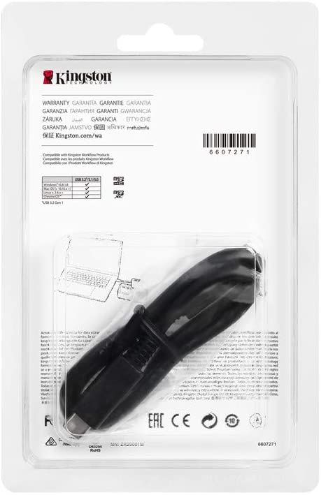 Кардридер Kingston USB 3.2 Type-C > 2x microSD UHS-II Workflow Серебристый