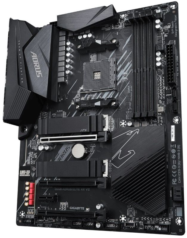 Материнская плата GIGABYTE B550 AORUS ELITE AX V2 sAM4 B550 4xDDR4 DP-HDMI M.2 802.11ax+BT5.0 SPDIF ATX