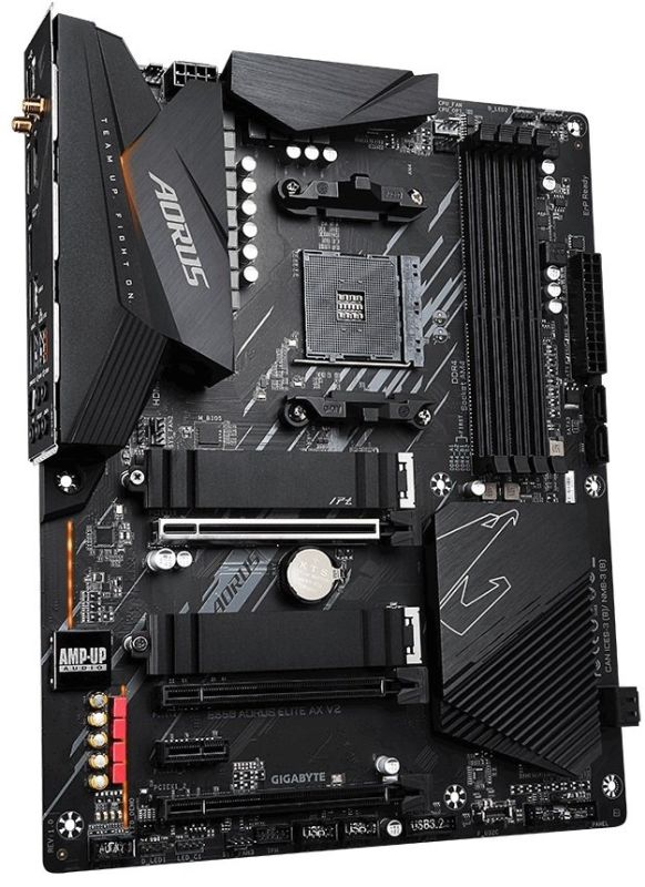 Материнская плата GIGABYTE B550 AORUS ELITE AX V2 sAM4 B550 4xDDR4 DP-HDMI M.2 802.11ax+BT5.0 SPDIF ATX