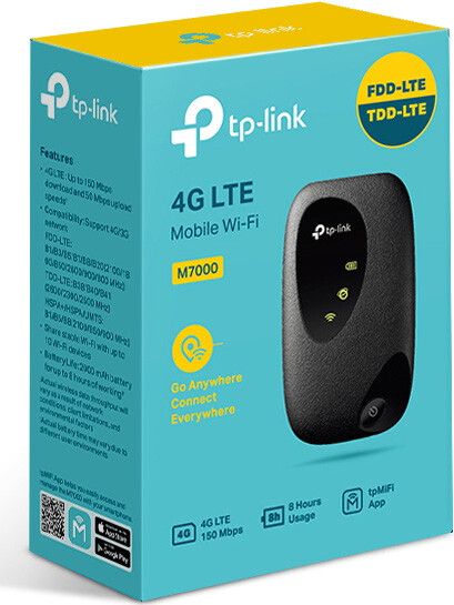 Мобільний Маршрутизатор TP-LINK  N150, 4G/LTE, 2000мА*год TP-Link M7000