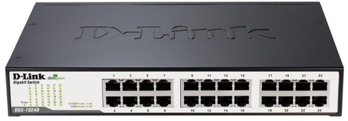 Коммутатор   24xGE, Неуправляемый D-Link DGS-1024D