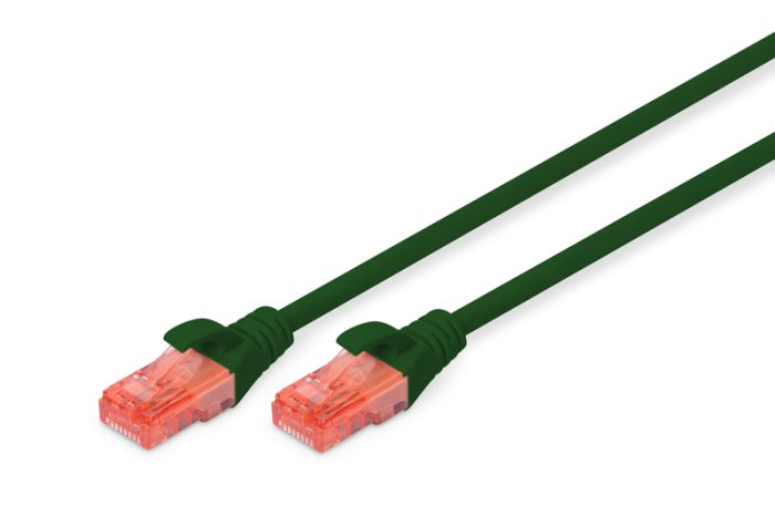 Патч-корд DIGITUS CAT 6 UTP, 1м, AWG 26/7, Cu, LSZH, зеленый
