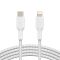 Belkin сable USB-С > Lightning charge/data, 2m, Type-C, BRAIDED, white
