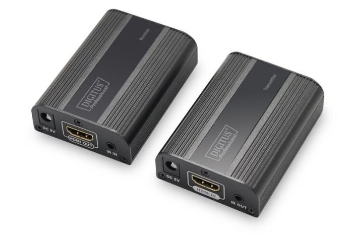 DIGITUS 4K HDMI Extender Set, HDMI 2.0 30/60 m over network cable (Cat 6, 6a, 7), UHD 4K2K/60 Hz