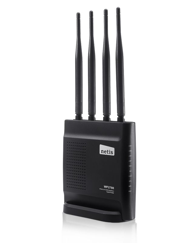 Маршрутизатор   AC1200, 4xGE LAN, 1xGE WAN, MESH Netis WF2780