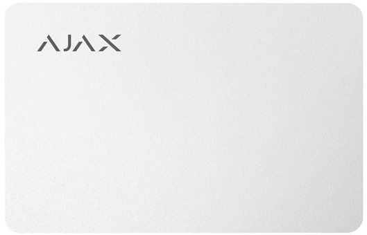 Карточка Ajax Pass 3шт, jeweller, бесконтактная, белый