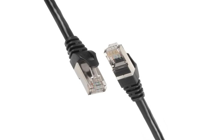 Patch Cable 2E Cat 6,UTP,RJ45, 26AWG ,7/0.16 Cu, 1.00 m, PVC,Black