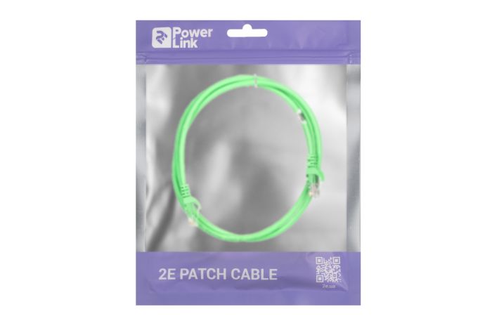 Patch Cable 2E Cat 5e,UTP,RJ45, 26AWG ,7/0.16 CCA, 1.20 m,PVC, Green