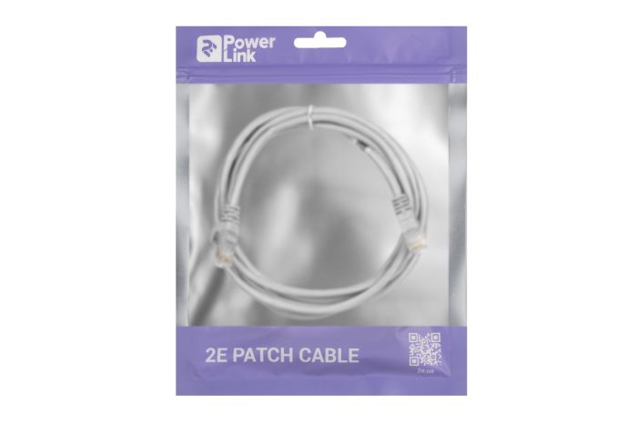 Patch Cable 2E Cat 5e,UTP,RJ45, 26AWG ,7/0.16 Cu, 2.20 m, PVC,Grey