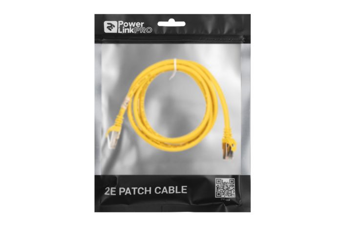 Патч-корд 2E САТ 6, S-FTP, 1.50м, 26AWG, RJ45, 7/0.16, Cu, PVC, жовтий