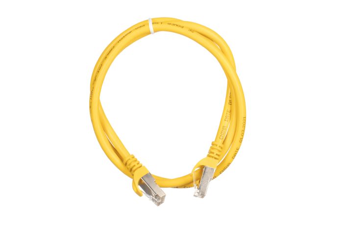 Патч-корд 2E САТ 6, S-FTP, 1м, 26AWG, RJ45, 7/0.16, Cu, PVC, желтый