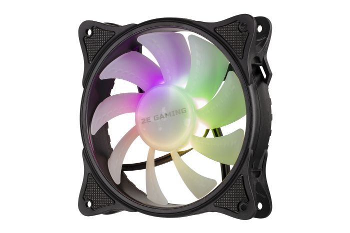 Корпусний вентилятор 2E GAMING F120IR-ARGB, 120мм, 1200rpm, 3pin, 3pin +5VARGB, 25.3dBa, чорний