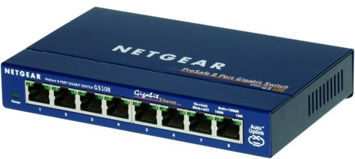 Коммутатор   8xGE, Неуправляемый NETGEAR GS108GE