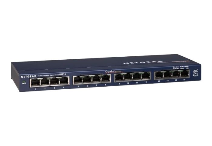 Комутатор   16xGE, Некерований NETGEAR GS116GE