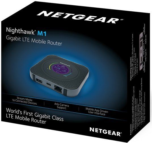 Мобильный маршрутизатор NETGEAR MR1100 Nighthawk M1 4G/LTE, 1xGE LAN/WAN, 1xUSB, 1xUSB TypeC, 1Гбит/с, 2xTS-9