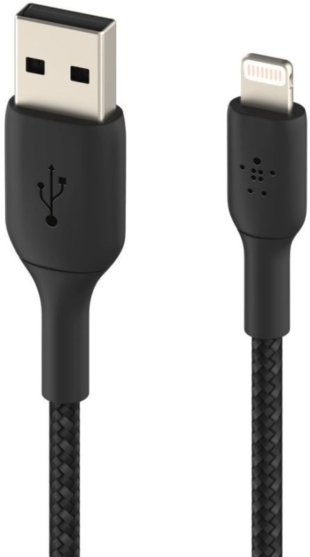 Belkin сable USB-A > Lightning charge/data, 2m, BRAIDED, black
