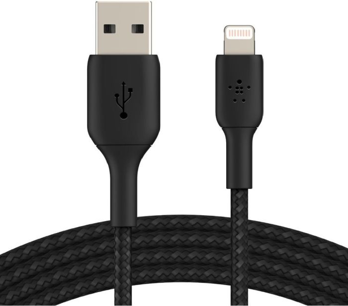 Belkin сable USB-A > Lightning charge/data, 2m, BRAIDED, black