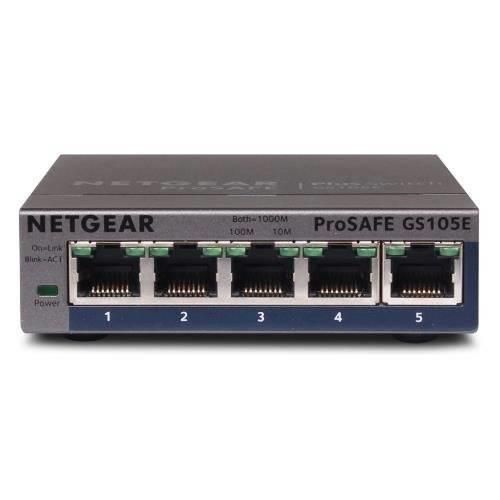 Комутатор NETGEAR GS105E 5xGE, WebSmart