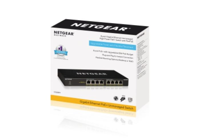 Коммутатор NETGEAR GS308PP 8xGE PoE, 83Вт, Неуправляемый