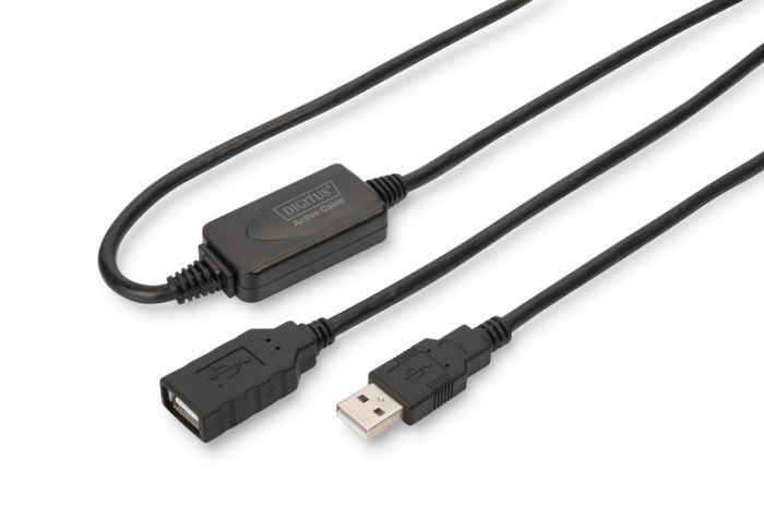 DIGITUS USB 2.0 Repeater Cable USB A male / A female, Length 15m