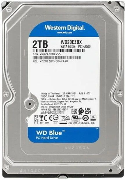 Жесткий диск WD 2TB 3.5" 7200 256MB SATA Blue
