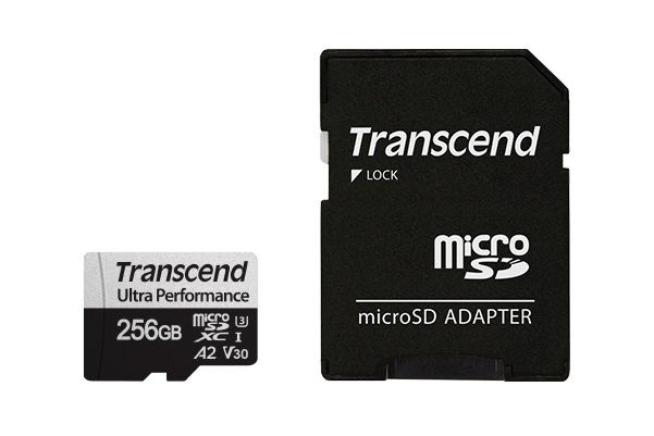 Карта памяти Transcend microSD  256GB C10 UHS-I U3 A2 R160/W125MB/s + SD