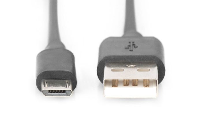 Кабель DIGITUS USB 2.0 (AM/micro B) 1.8м, чорний