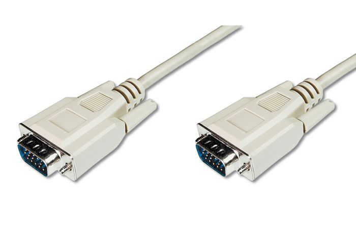 Кабель DIGITUS VGA (HDDB15M/M) 1.8м, білий