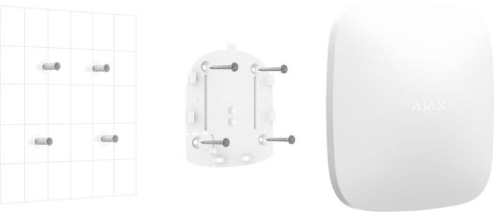 Интеллектуальная охранная централь Ajax Hub 2 Plus, gsm, ethernet, wi-fi, jeweller, беспроводная, белый