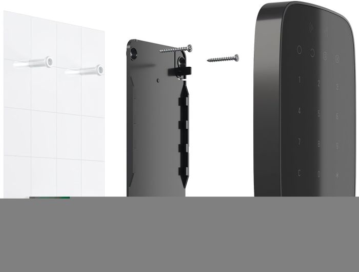 Бездротова сенсорна клавіатура Ajax Keypad Plus, jeweller, бездротовий, чорний (26077.83.BL1)