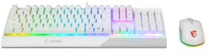 Комплект клавиатура и мышь MSI Vigor GK30 COMBO WHITE UA USB, EN/UKR/RU, RGB, белый