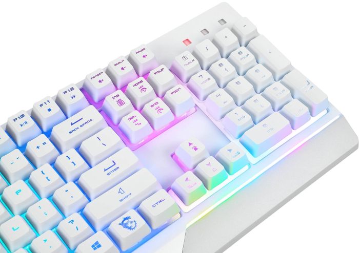 Combo keyboard and mouse MSI Vigor GK30 COMBO WHITE UA USB, EN/UKR/RU, RGB, white