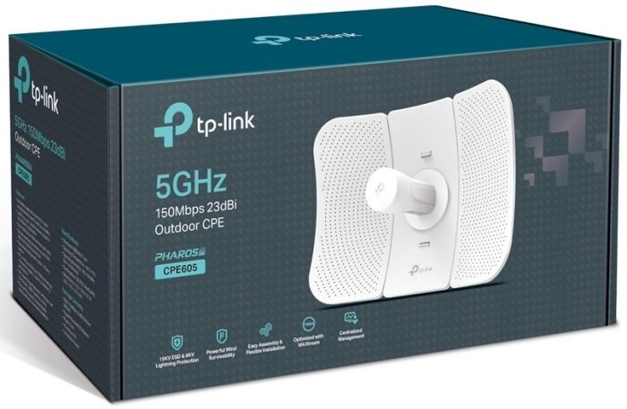 Точка доступу TP-LINK  N150 5ГГц 1xFE LAN, 23 дБі зовн. passive PoE TP-Link CPE605