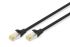 DIGITUS CAT 6A S-FTP patch cord, Cu, LSZH AWG 26/7, length 0.25 m, color black