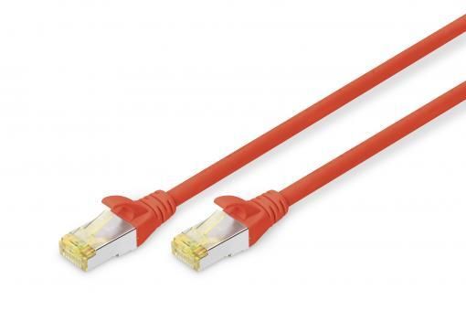 Патч-корд DIGITUS CAT 6a S-FTP, 1м, AWG 26/7, Cu, LSZH, красный